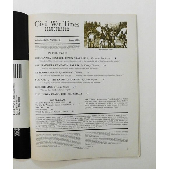 Civil War Times Illustrated Magazine June 1979 Peninsula Campaign - Picture 3 of 4